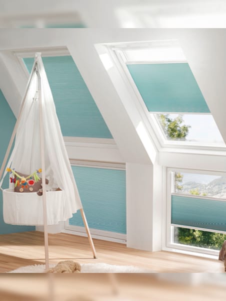 Wabenplissees als Sonnenschutz (Quelle: erfal.de)